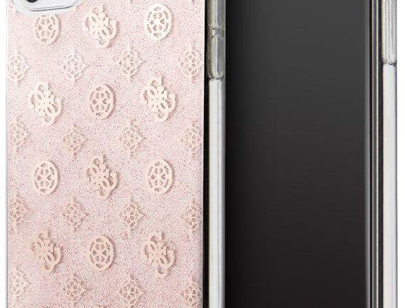 GUESS Guess 4G Peony Solid Glitter etui iPhone 11 Pro Max (różowy) GUHCN65TPERG