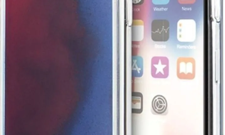 Guess California - Etui iPhone Xs / X Glow in the Dark Sand/Red