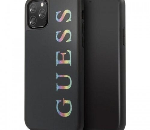 Guess Double Layer Glitter Case Logo Multicolor - Etui iPhone 11 Pro Max Black/Multicolor