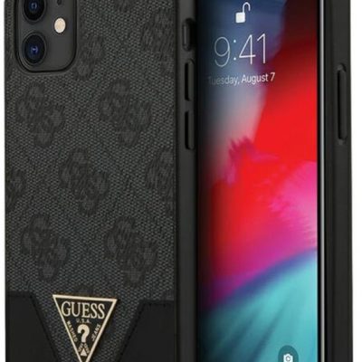 Guess 4G Triangle Collection - Etui iPhone 12 mini (szary) 3700740480311