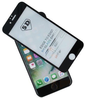 TelForceOne Szkło hartowane Tempered Glass 5D do iPhone 7 / iPhone 8 czarne z ramką